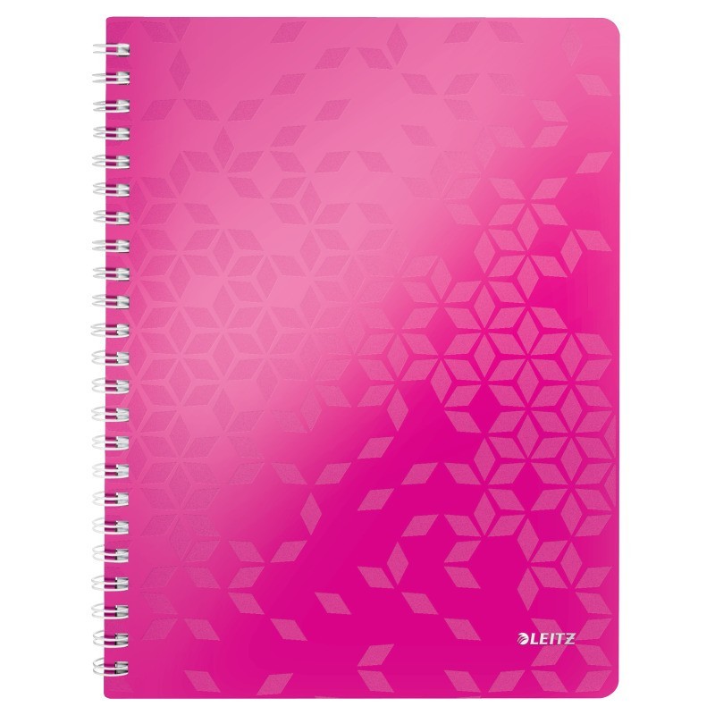 Caderno de Espiral Leitz WOW 4637-01-23 A4 80F 80g Pautado Rosa Caderno de Espiral Leitz WOW 4637-01-23 A4 80F 80g Pautado Rosa