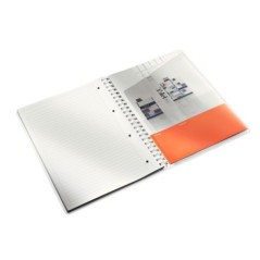 Caderno de Espiral Leitz WOW 4637-01-36 A4 80F 80g Pautado Azul