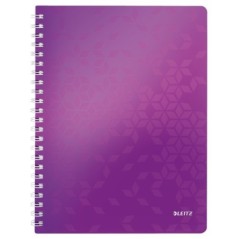 Caderno de Espiral Leitz WOW 4637-01-62 A4 80F 80g Pautado Violeta