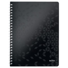 Caderno de Espiral Leitz WOW 4637-01-95 A4 80F 80g Pautado Preto