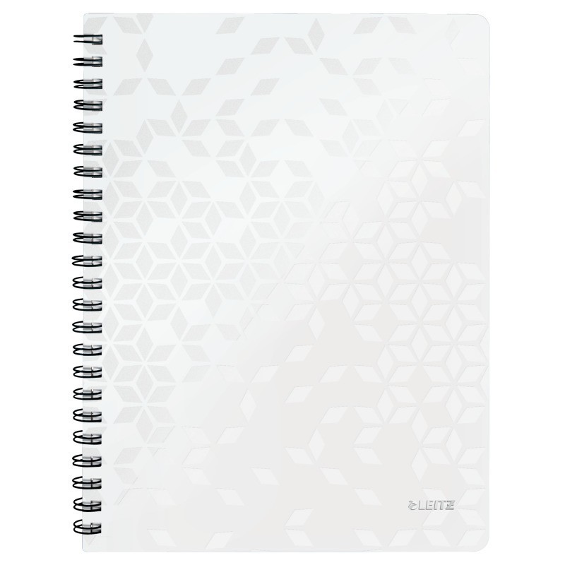 Caderno de Espiral Leitz WOW 4638-01-01 A4 80F 80g Quadriculado Branco Caderno de Espiral Leitz WOW 4638-01-01 A4 80F 80g Quadriculado Branco