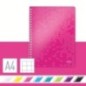 Caderno de Espiral Leitz WOW 4638-01-23 A4 80F 80g Quadriculado Rosa Caderno de Espiral Leitz WOW 4638-01-23 A4 80F 80g Quadriculado Rosa