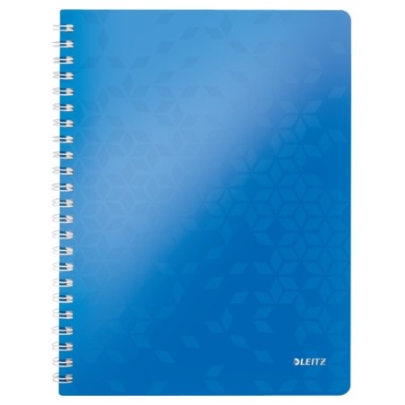 Caderno de Espiral Leitz WOW 4638-01-36 A4 80F 80g Quadriculado Azul