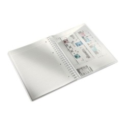 Caderno de Espiral Leitz WOW 4638-01-36 A4 80F 80g Quadriculado Azul
