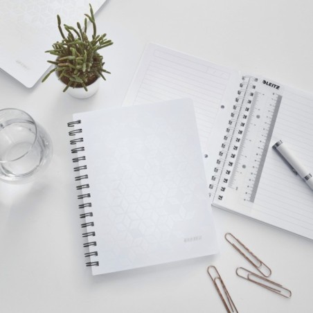 Caderno de Espiral Leitz WOW 4639-01-01 A5 80F 80g Pautado Branco