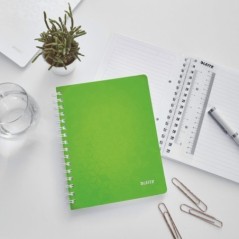 Caderno de Espiral Leitz WOW 4639-01-54 A5 80F 80g Pautado Verde