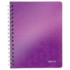 Caderno de Espiral Leitz WOW 4639-01-62 A5 80F 80g Pautado Violeta