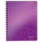 Caderno de Espiral Leitz WOW 4639-01-62 A5 80F 80g Pautado Violeta Caderno de Espiral Leitz WOW 4639-01-62 A5 80F 80g Pautado Violeta