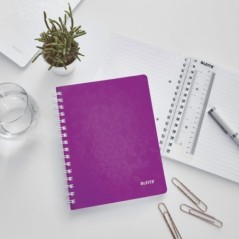 Caderno de Espiral Leitz WOW 4639-01-62 A5 80F 80g Pautado Violeta