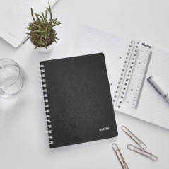 Caderno de Espiral Leitz WOW 4639-01-95 A5 80F 80g Pautado Preto