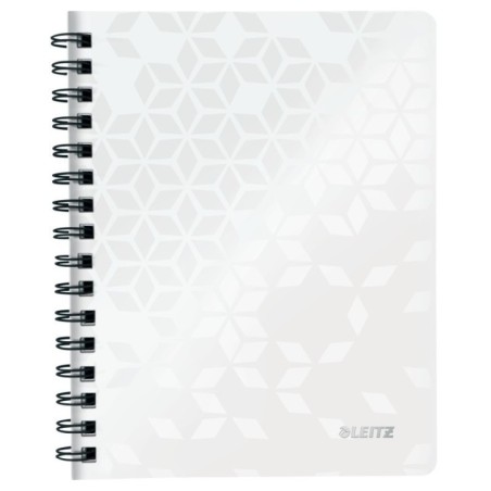 Caderno de Espiral Leitz WOW 4641-01-01 A5 80F 80g Quadriculado Branco