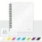 Caderno de Espiral Leitz WOW 4641-01-01 A5 80F 80g Quadriculado Branco Caderno de Espiral Leitz WOW 4641-01-01 A5 80F 80g Quadriculado Branco