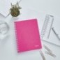 Caderno de Espiral Leitz WOW 4641-01-23 A5 80F 80g Quadriculado Rosa Caderno de Espiral Leitz WOW 4641-01-23 A5 80F 80g Quadriculado Rosa