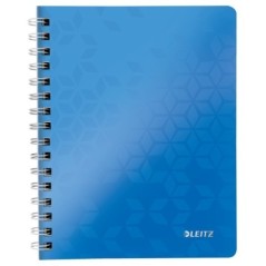 Caderno de Espiral Leitz WOW 4641-01-36 A5 80F 80g Quadriculado Azul