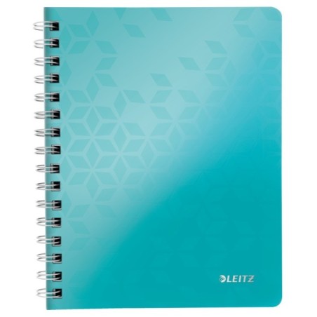 Caderno de Espiral Leitz WOW 4641-01-51 A5 80F 80g Quadriculado Turquesa
