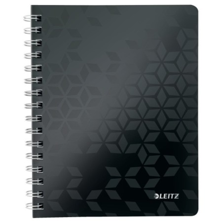 Caderno de Espiral Leitz WOW 4641-01-95 A5 80F 80g Quadriculado Preto
