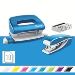 Conjunto Agrafador+Furador Leitz WOW NeXXt Mini 5561-22-36 Azul