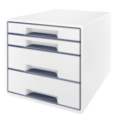 Bloco de 4 Gavetas Leitz WOW Cube 5213-20-01 A4+ Branco/Cinzento