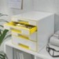 Bloco de 4 Gavetas Leitz WOW Cube 5213-20-16 A4+ Branco/Amarelo Bloco de 4 Gavetas Leitz WOW Cube 5213-20-16 A4+ Branco/Amarelo