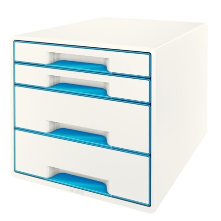 Bloco de 4 Gavetas Leitz WOW Cube 5213-20-36 A4+ Branco/Azul