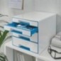 Bloco de 4 Gavetas Leitz WOW Cube 5213-20-36 A4+ Branco/Azul Bloco de 4 Gavetas Leitz WOW Cube 5213-20-36 A4+ Branco/Azul