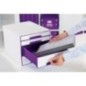 Bloco de 4 Gavetas Leitz WOW Cube 5213-20-62 A4+ Branco/Violeta Bloco de 4 Gavetas Leitz WOW Cube 5213-20-62 A4+ Branco/Violeta