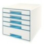 Bloco de 5 Gavetas Leitz WOW Cube 5214-20-36 A4+ Branco/Azul