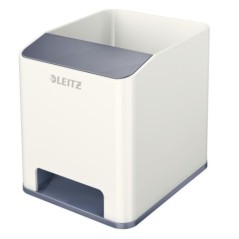 Copo Porta-Lápis Leitz WOW Sound 5363-10-01 Branco/Cinzento