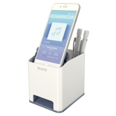Copo Porta-Lápis Leitz WOW Sound 5363-10-01 Branco/Cinzento