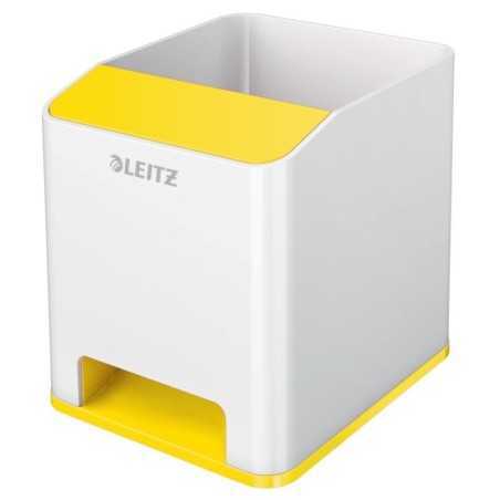 Copo Porta-Lápis Leitz WOW Sound 5363-10-16 Branco/Amarelo