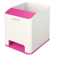 Copo Porta-Lápis Leitz WOW Sound 5363-10-23 Branco/Rosa