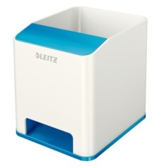 Copo Porta-Lápis Leitz WOW Sound 5363-10-36 Branco/Azul