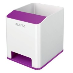 Copo Porta-Lápis Leitz WOW Sound 5363-10-62 Branco/Violeta