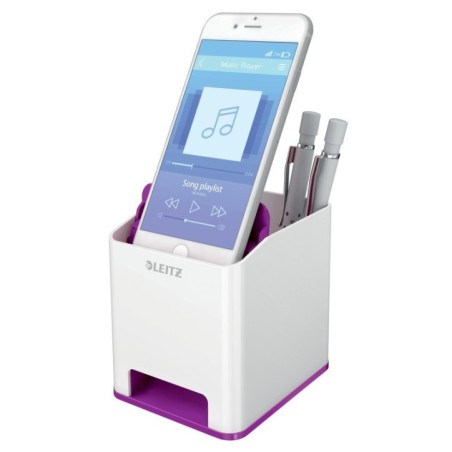 Copo Porta-Lápis Leitz WOW Sound 5363-10-62 Branco/Violeta