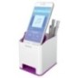 Copo Porta-Lápis Leitz WOW Sound 5363-10-62 Branco/Violeta Copo Porta-Lápis Leitz WOW Sound 5363-10-62 Branco/Violeta