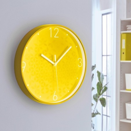 Relógio de Parede Leitz WOW Silent 9015-00-16 Amarelo Limão