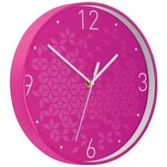 Relógio de Parede Leitz WOW Silent 9015-00-23 Rosa Metálico