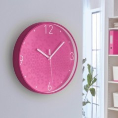 Relógio de Parede Leitz WOW Silent 9015-00-23 Rosa Metálico