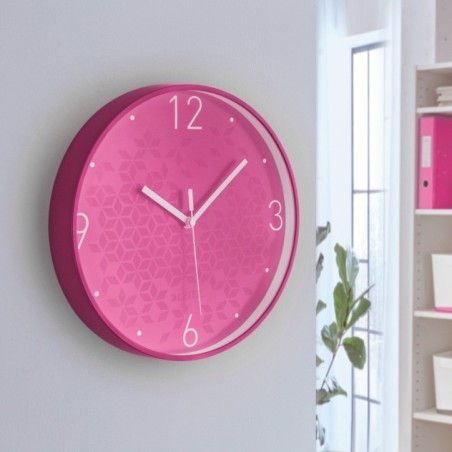 Relógio de Parede Leitz WOW Silent 9015-00-23 Rosa Metálico
