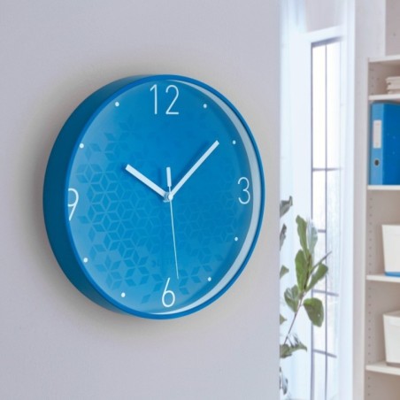 Relógio de Parede Leitz WOW Silent 9015-00-36 Azul Metálico