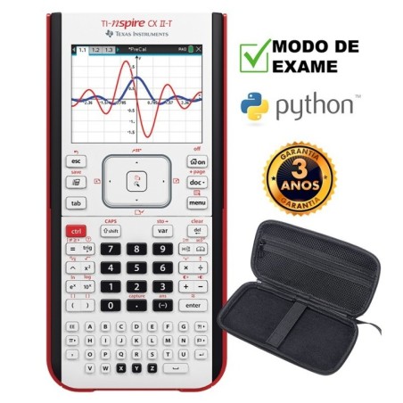 Conjunto Calculadora Texas TI-Nspire CX II-T+Estojo
