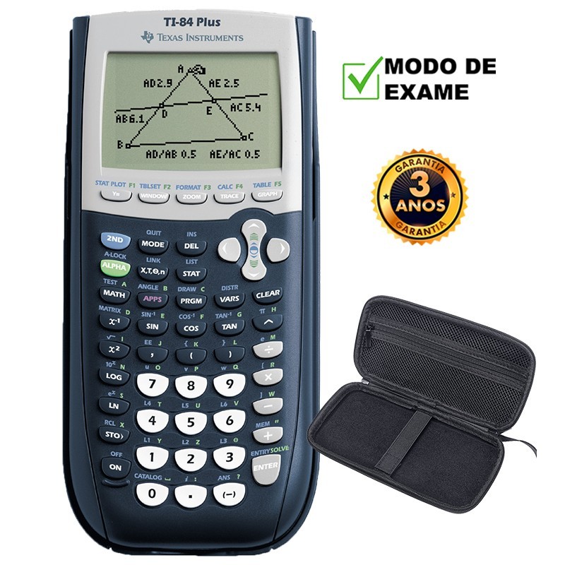 Conjunto Calculadora Texas TI-84 Plus + Estojo Conjunto Calculadora Texas TI-84 Plus + Estojo