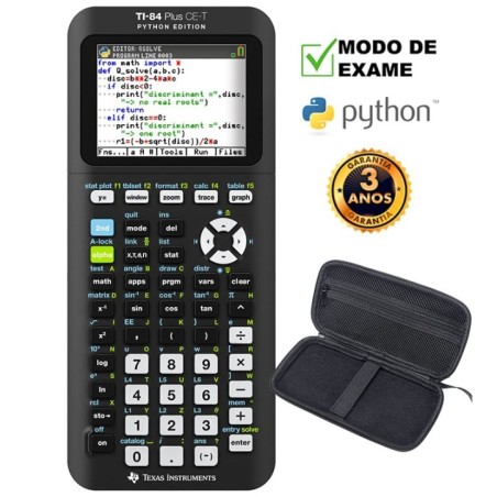 Conjunto Calculadora Texas TI-84 Plus CE-T+ Estojo