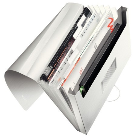 Pasta Classificadora Leitz Style 3957-00-04 A4 PP 6 Sep. Branco