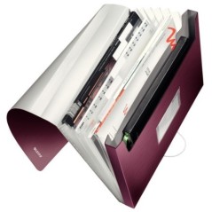 Pasta Classificadora Leitz Style 3957-00-28 A4 PP 6 Sep. Vermelho