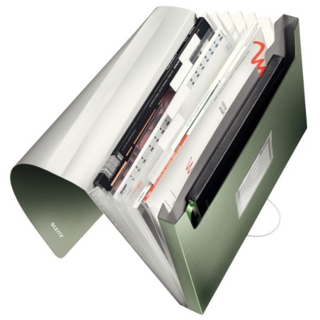 Pasta Classificadora Leitz Style 3957-00-53 A4 PP 6 Sep. Verde