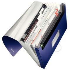 Pasta Classificadora Leitz Style 3957-00-69 A4 PP 6 Sep. Azul