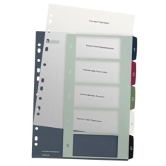 Índice de Plástico Leitz Style 1235-00-00 A4+ PP 300µm 1 a 5