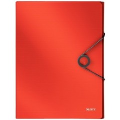 Pasta de Elásticos Leitz Solid 4568-10-20 A4 PP L30mm Vermelho Claro