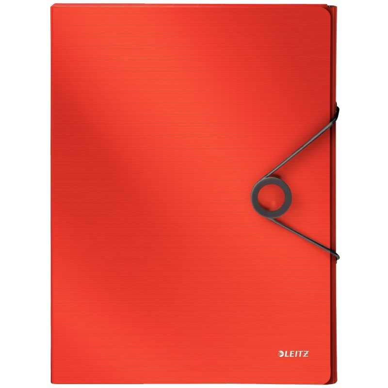 Pasta de Elásticos Leitz Solid 4568-10-20 A4 PP L30mm Vermelho Claro